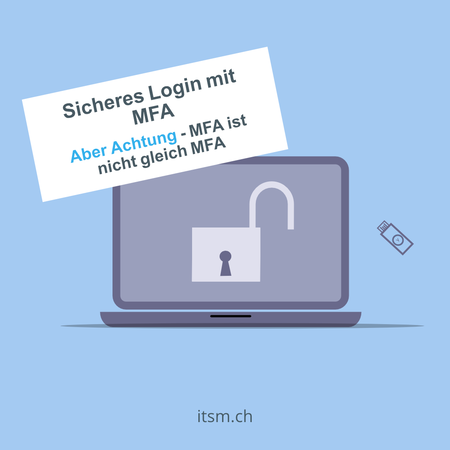 Passwortloses MFA Login Bildschirm mit Login Icon