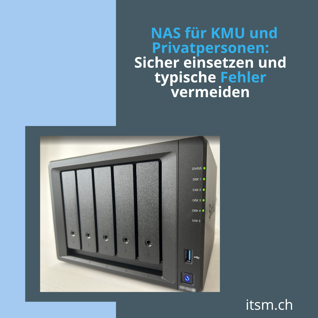 Synology NAS-Gerät in kompakter Bauform – zentraler Netzwerkspeicher für KMU