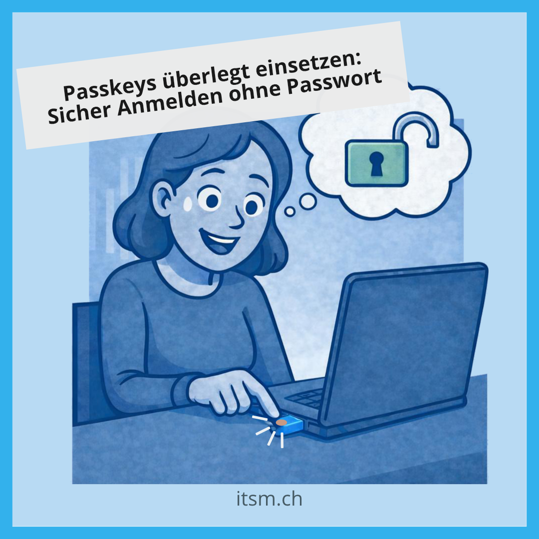 Fido2-Sicherheitsschlüssel antippen als Symbol für passwortlose Anmeldung mit Passkeys